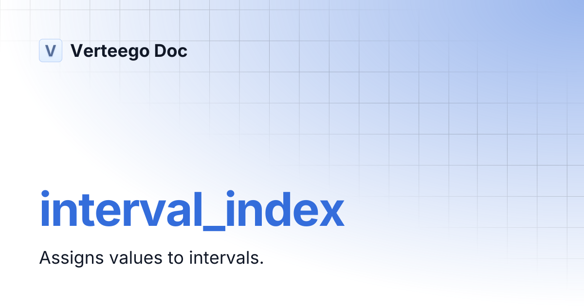 interval_index | Verteego Doc
